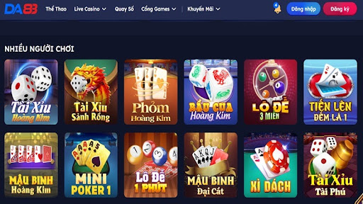 Kho game bài DA88 siêu đẳng cấp